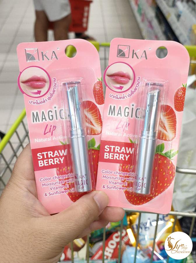 Son dưỡng môi KA Magic Lip Strawberry 2.2g – Vy Shop