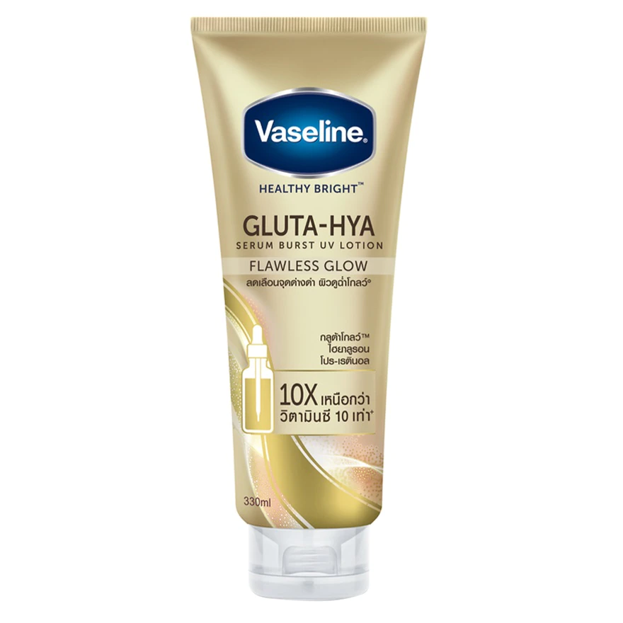 Vaseline Healthy Bright Gluta-Hya Serum Burst UV Lotion Flawless Glow 330ml – Vy Shop