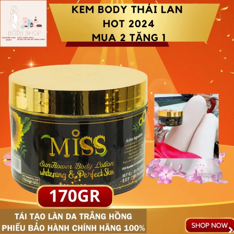 Kem body miss thái lan dưỡng trắng da, makeup, chống nắng