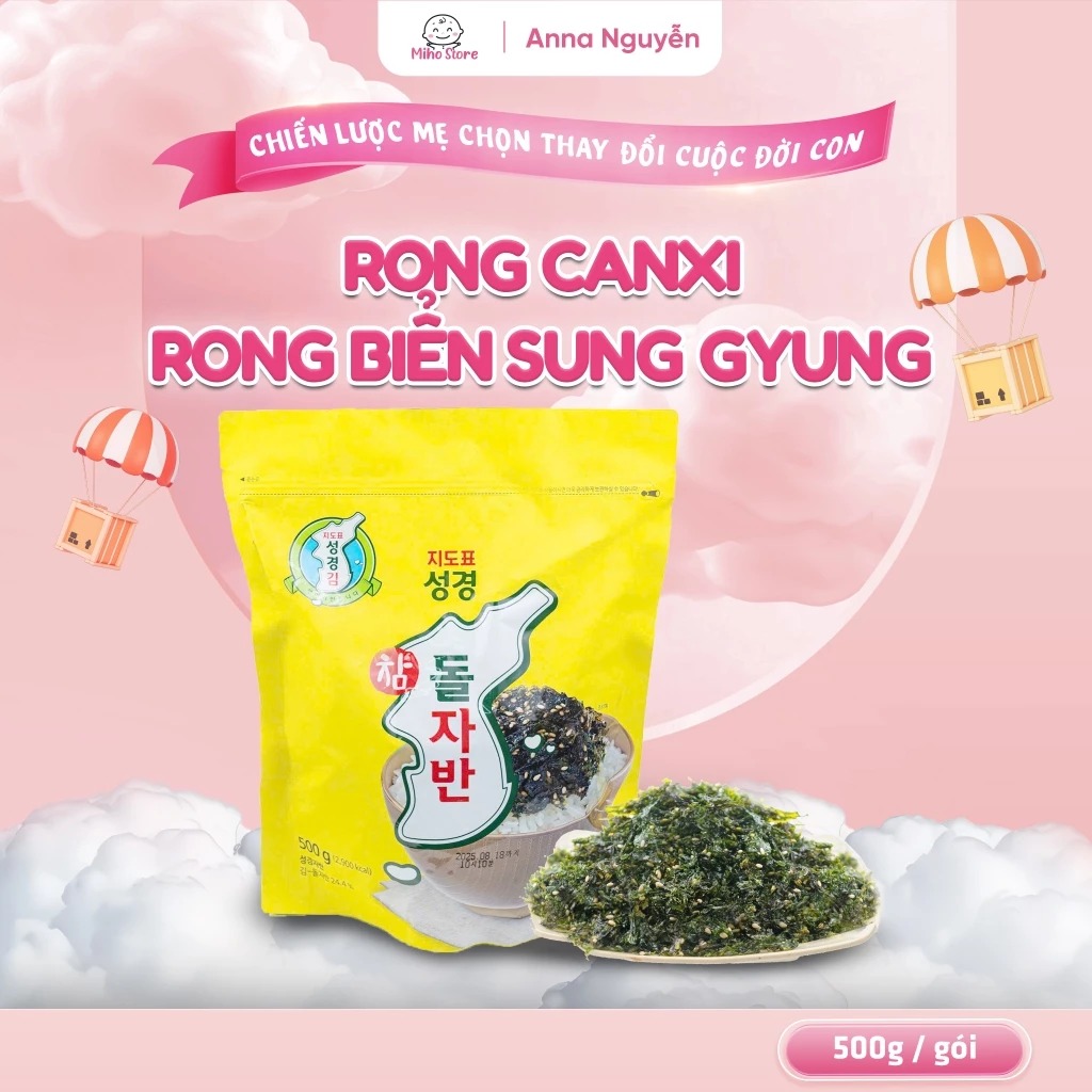 Rong Canxi – Rong biển Sung Gyung Hàn Quốc, Rong biển vụn Rắc Cơm, Bổ sung Dinh dưỡng Cần thiết cho Bé