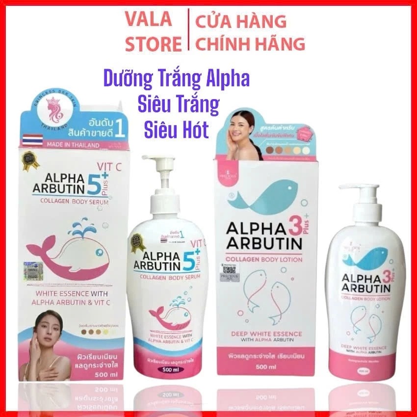 Sữa Dưỡng Thể Trắng Alpha Arbutin 3 Plus Collagen Lotion thái lan 500ml cung cấp độ ẩm cho da nuôi dưỡng da trắng sáng