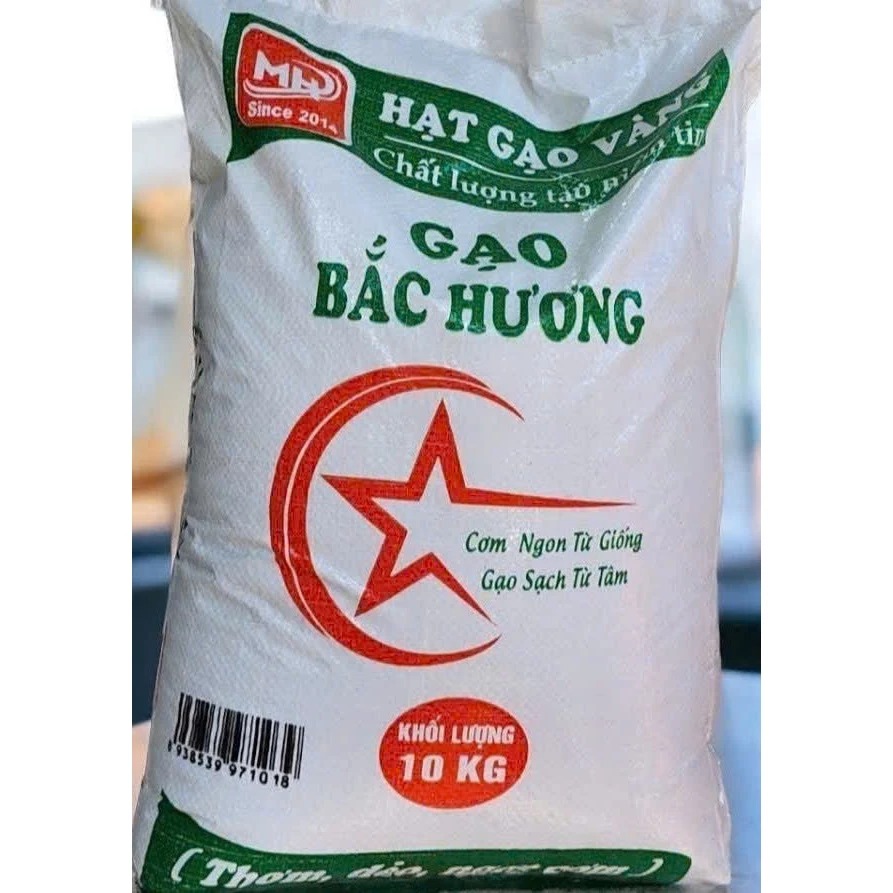 Gạo Mới Bắc Hương bao 10kg- Gạo Thơm , dẻo, đậm cơm
