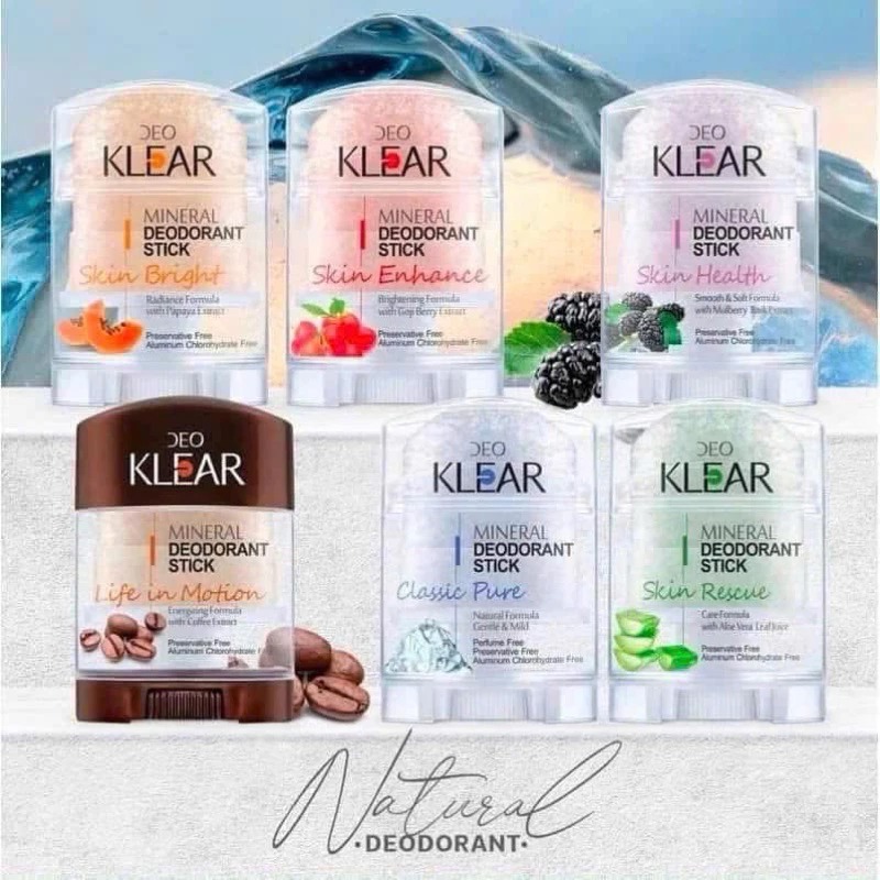 Lăn nách đá khoáng DEO KLEAR nội địa Thái Lan đủ màu – Lăn khử mùi đá khoáng hàng chuẩn Thái