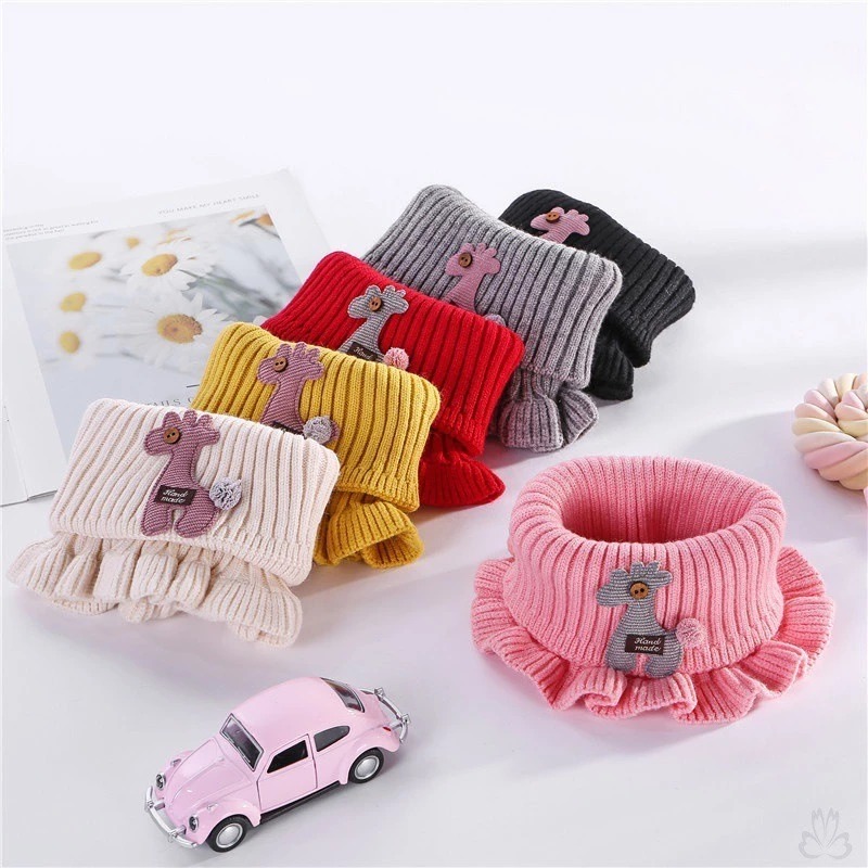 Khăn Quàng Cổ CHo Bé Gái Mùa Đông 3-10 tuổi Dạng Khăn Ống