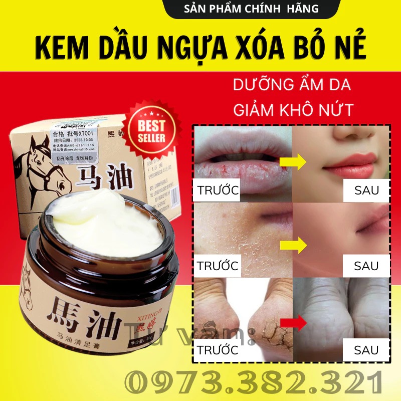 Kem Nẻ Ngựa Nội Địa Trung 30gram Kem Dưỡng Ẩm Chống Nứt Nẻ Vùng Da Dưỡng Gót Hồng – Tay Mịn – Môi Căng Mọng