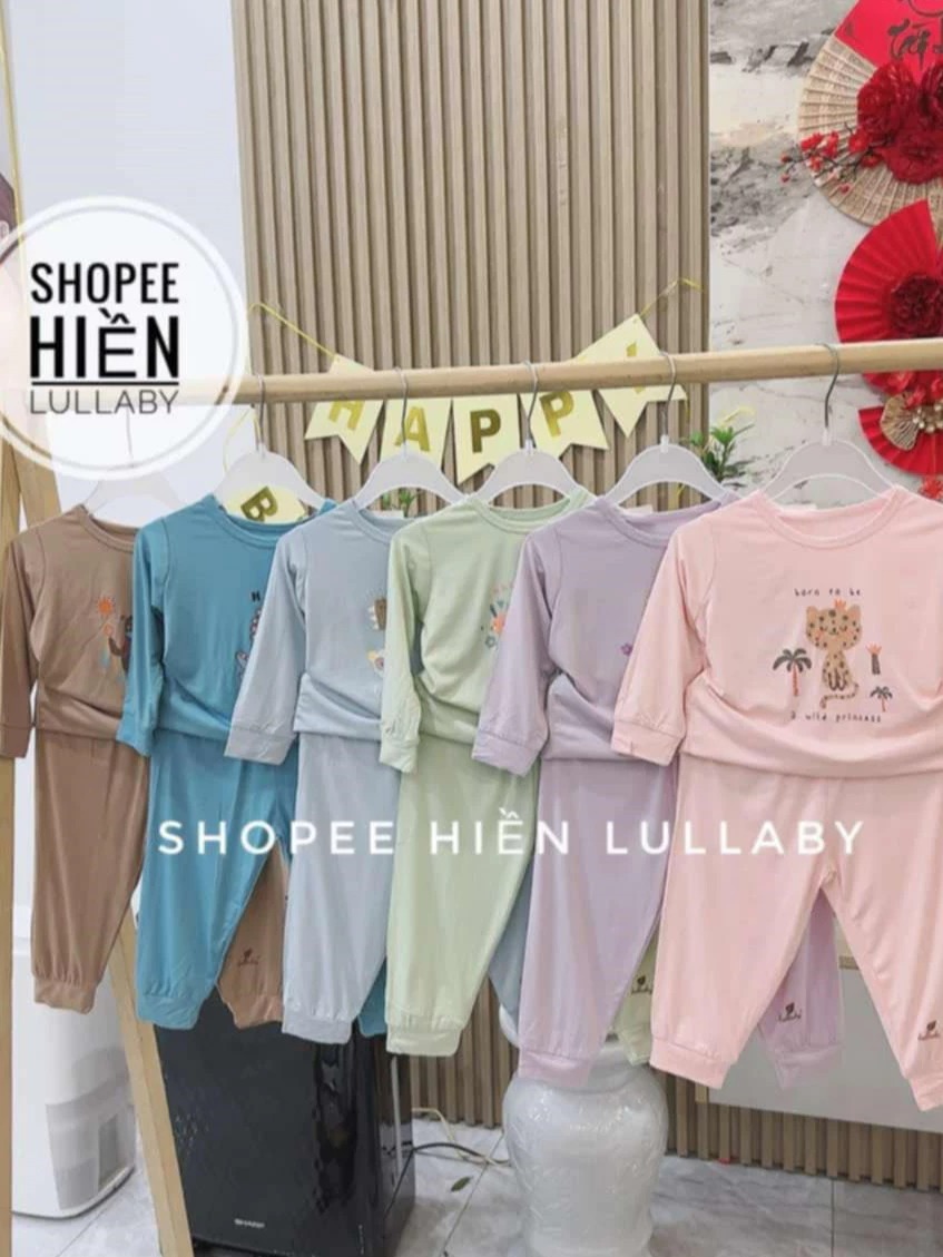 Bộ dài tay Lullaby chất thun lạnh cho bé trai,bé gái từ 12m – 4y