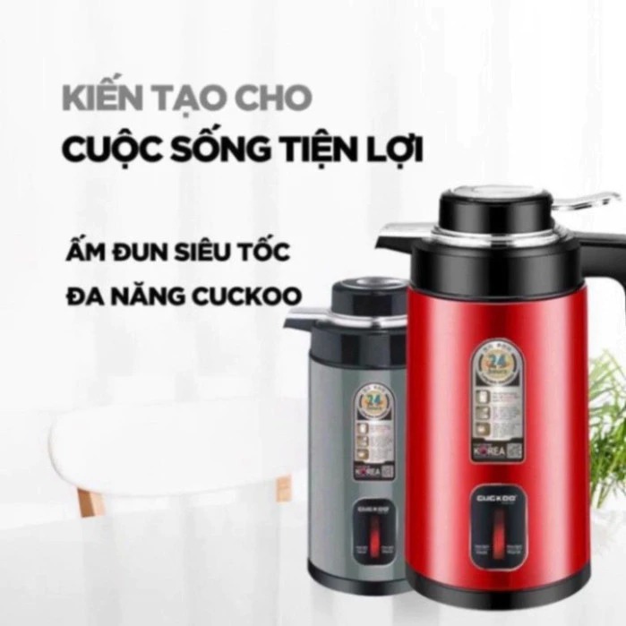 Ấm Siêu Tốc Giữ Nhiệt CUCKOO, Phích Giữ Nhiệt, Ấm Đun Nước Ủ Nóng Siêu Tốc Công Suất 1500W Cao Cấp Dung Tích 3L – ST4