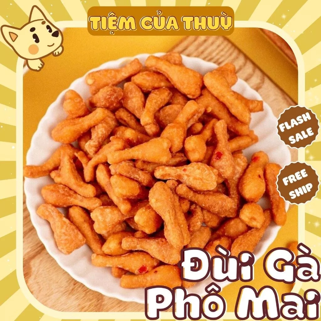 500G Đùi Gà Sấy Phô Mai, Bánh Quẩy Đùi Gà Phô Mai Giòn Tan Thơm Ngon, đồ ăn vặt