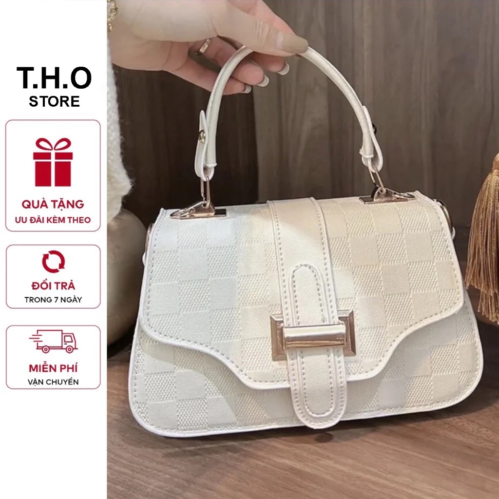 Túi xách tay kẻ ô vân cao cấp K84