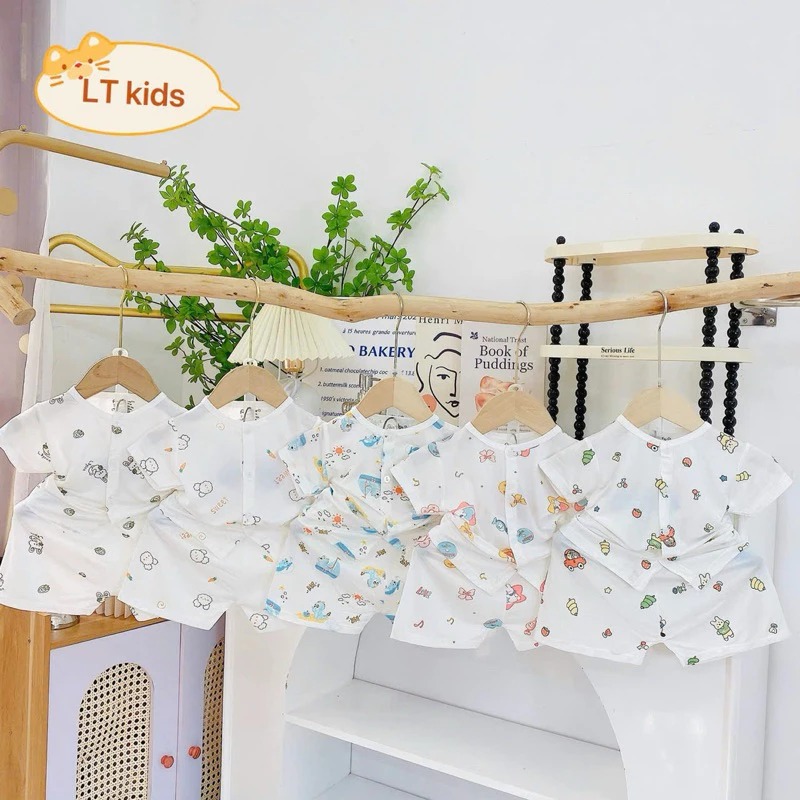 Bộ cộc tay xuân hè cho bé peptit cao cấp