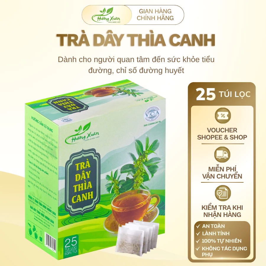 Trà Dây Thìa Canh, trà thìa canh tốt cho sức khỏe đường huyết, ổn định đường huyết