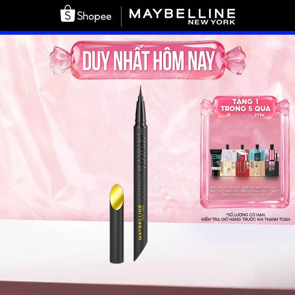 Bút Kẻ Mắt Nước Siêu Sắc Mảnh Maybelline New York Hyper Sharp Liner Extreme Không Lem Trôi 0.4g